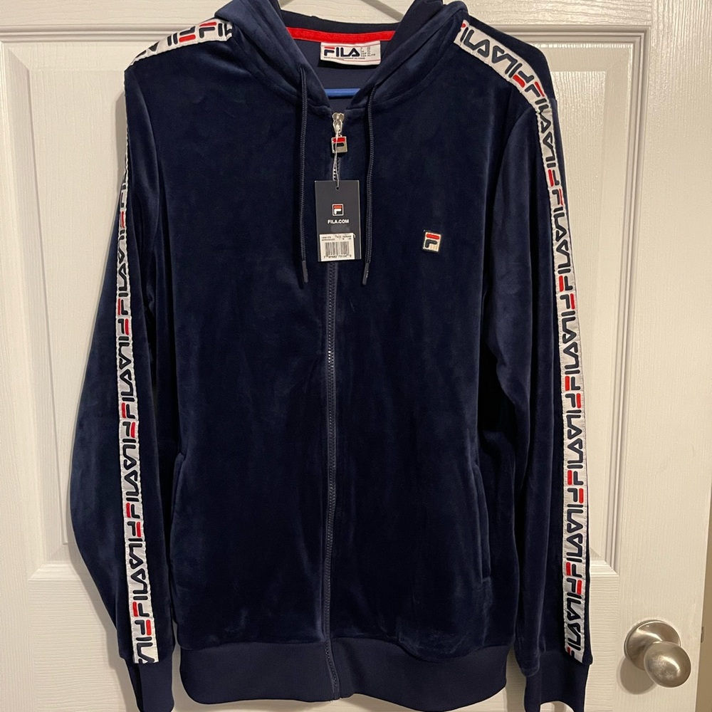 NWT Fila velvet zip up hoodie